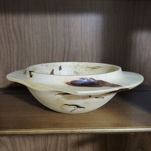 Hand-turned wooden bowl